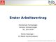 Erster Arbeitsvertrag - Praesentation